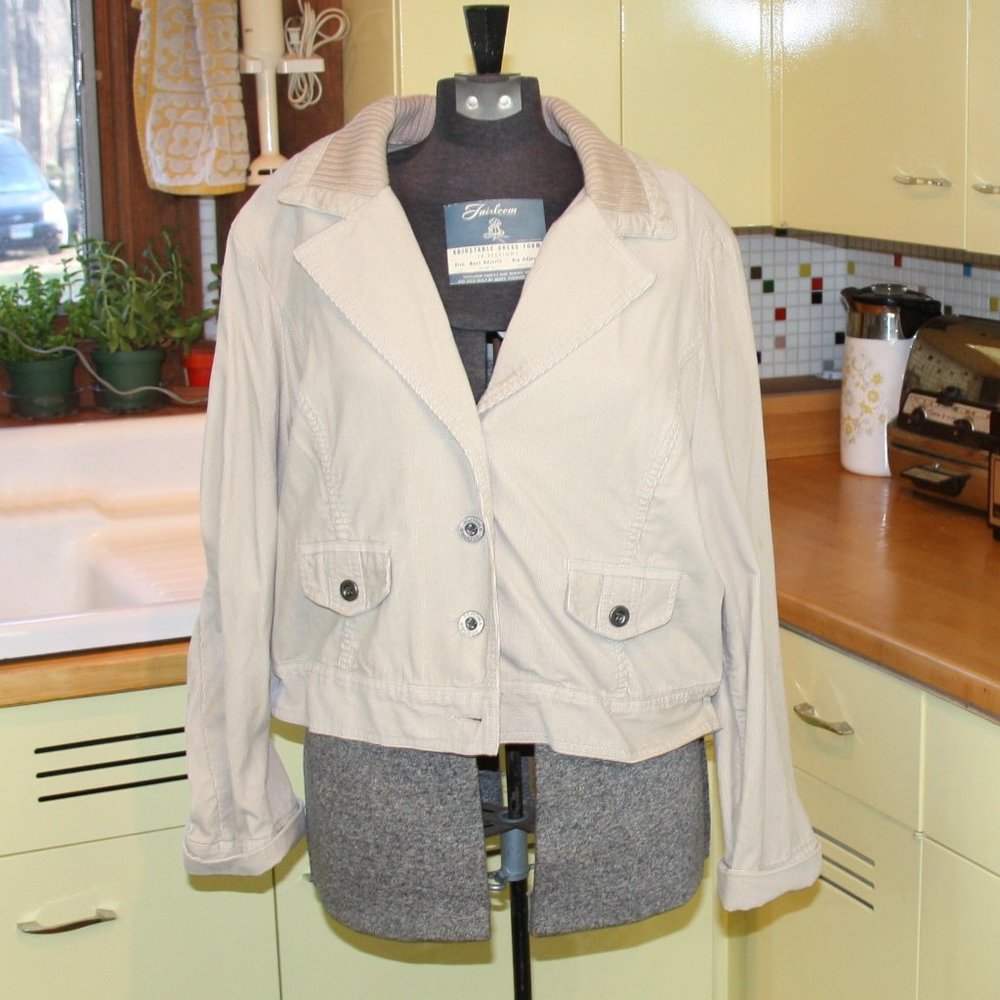 Sonoma Petite Corduroy Short Jacket Lightweight Coat